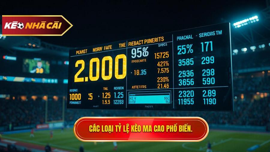 Các loại tỷ lệ phổ biến trong Kèo bóng đá Ma Cao